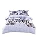 Ammybeddings 3D Grey Wolf Duvet Cover Sets,Soft and Luxury Animal Bedding,1 Flat Sheet,1 Comforter Cover and 2 Pillow Shams Included (Queen Size, No Comforter)
