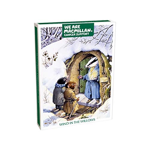Museums & Galleries Charity Christmas Cards - Box of 16 Assorted Premium Christmas Greeting Cards - Festive Wind in the Willows - (8 each of 2 Designs) - Supporting MacMillan (MG-XBTC232)