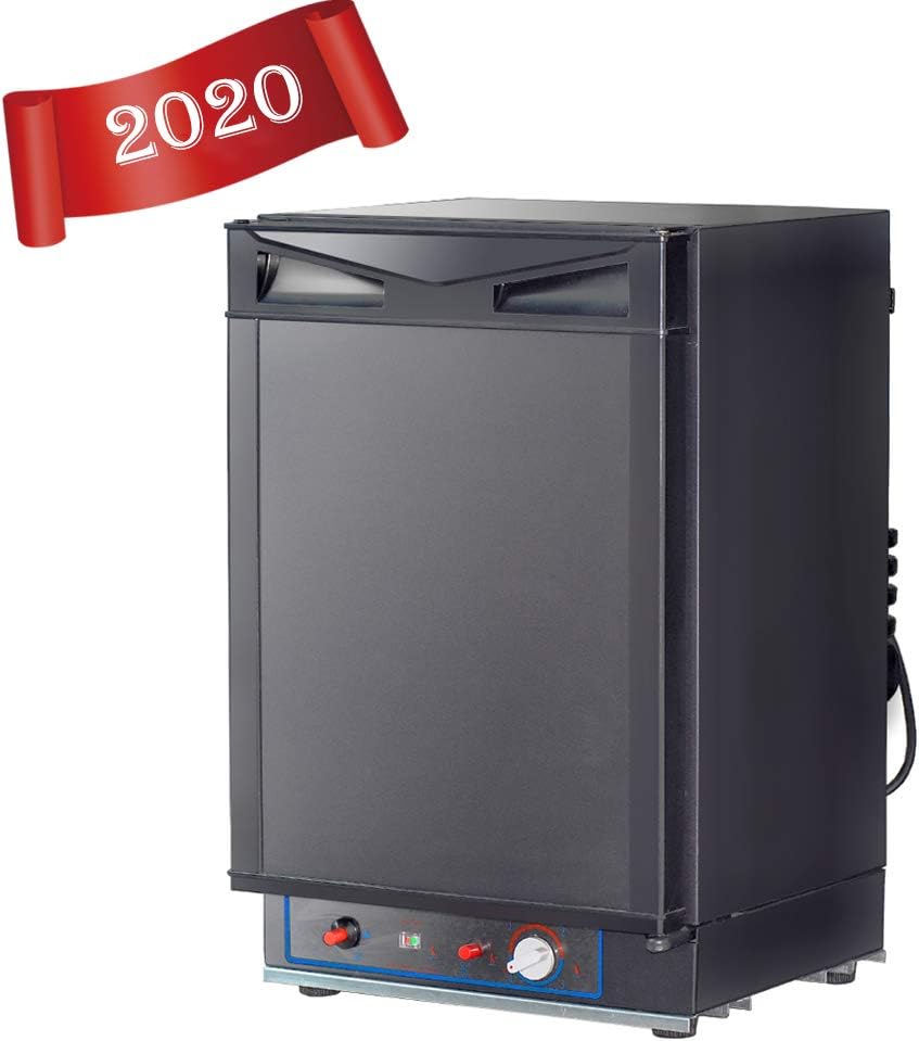 Smad Mini Nevera de 3 entradas LPG, 220V y 12V para Vehiculos Camperos Acampar 40L Negro