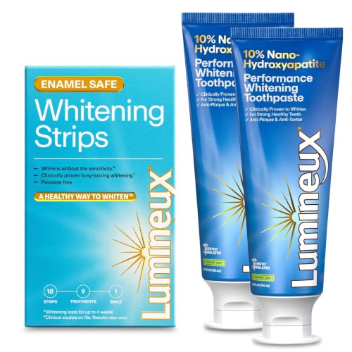 Lumineux 10% Nano Hydroxyapatite Performance Whitening Toothpaste - Fluoride Free & Gentle Whitening - Clinically Supported & NASA-Developed nHA for Strong Enamel & Bright, Smooth Teeth (3.75 oz)