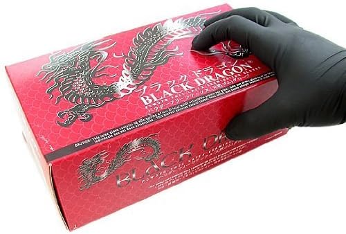 Panthera Box Of 100 Black Latex Gloves, Small