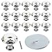 Interlink 16 pcs 30mm Crystal Glass Cabinet Knobs Clear Diamond Shape Drawer Pull Handle with Screws for Cupboard Drawer Dresser Door Kitchen