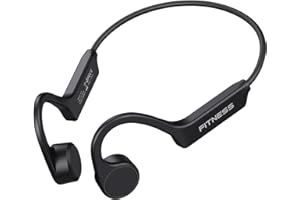 PSIER Bone Conduction Headphones, Open Ear Bluetooth 5.4 Headphones, Bone Conduction Earbuds 10H Playtimes Sports Earphones with Mic, IPX6 Waterproof Earbuds for Hiking, Cycling, Gym, Black