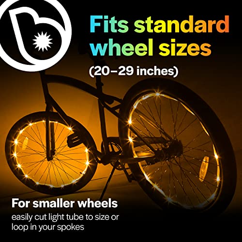 Brightz WheelBrightz LED Bike Wheel Light, Gold Pack of 1 Tire Light Bike Wheel Lights Front