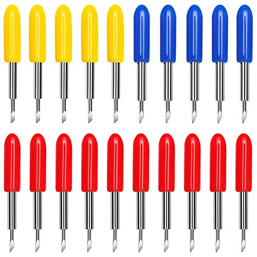Dreamtop 40 Pack 30/45/60 Degree Roland Cutting Plotter Vinyl Cutter Blades Lettering Blade Replacement Blades for Cricut Explore Air/Air 2
