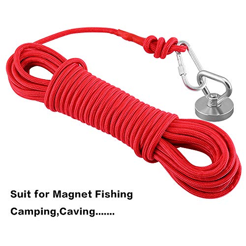 MHDMAG Fishing Rope, Carabiner Braid Rope, Nylon Rope Mooring