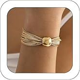 Yheahin Chunky Gold Cuff Bracelet Bangle for Women Trendy Hammered Open Stack Hinged Wrist Cuff Wide Silver Plated Minimalist Statement Bangle Jewelry for Punk Party