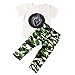 GBSELL 2PC Summer Toddler Baby Kids Boy Love Shirt + Camouflage Pants Clothes Set (White, 12M)