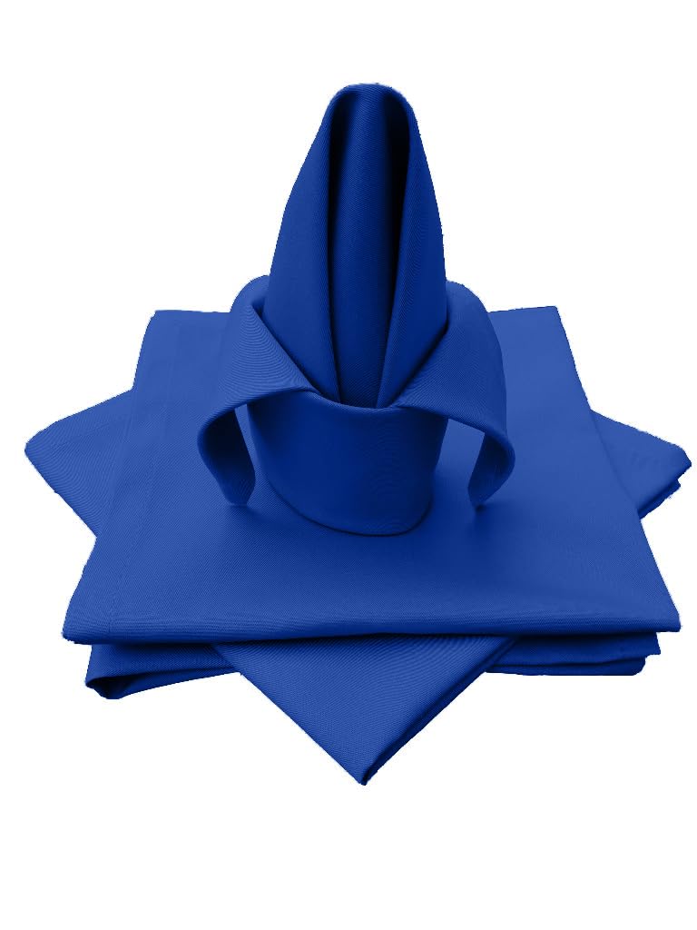 Lemos Home Fabric Napkin, Table Cloth, Set of 4, 100% Cotton, Concept Collection, Choice of Colours and Sizes (Fabric Napkin Set of 4-45 x 45 cm, Royal Blue)