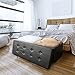 casa pura Large Folding Ottoman with Storage | Luxury Upholstered Storage Bench for Bedroom & Living Room | Faux Leather - Black | Multiple Sizes and Colors - 42 x 15 x 15\