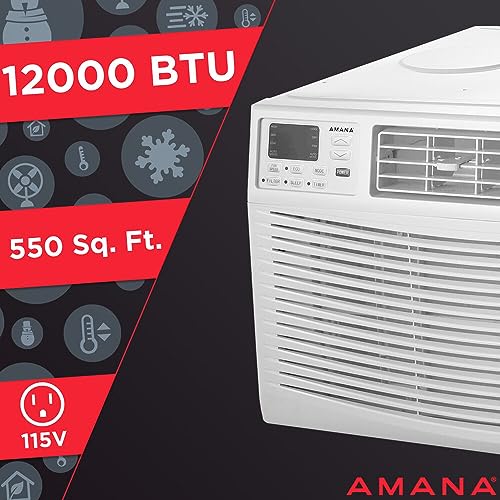 Amana 12,000 BTU 115V Digital WindowMounted Air Conditioner and Dehumidifier with Remote