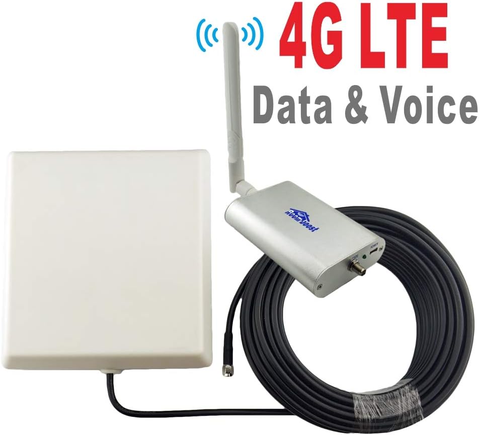 65dB 700MHz AT&T T-Mobile Cell Phone Signal Booster for Home and Office 4G LTE Band 12/17 FDD LTE Mobile Phone Signal Amplifier Including 45 Feet RG58 Cable Repeater Full Kit