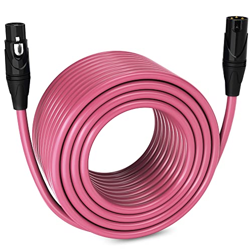 LyxPro XLR-Mikrofonkabel, symmetrisch, Stecker auf Buchse, 3-polig, Mikrofonkabel für angetriebene Lautsprecher, Audio-Schnittstelle, professionelle A