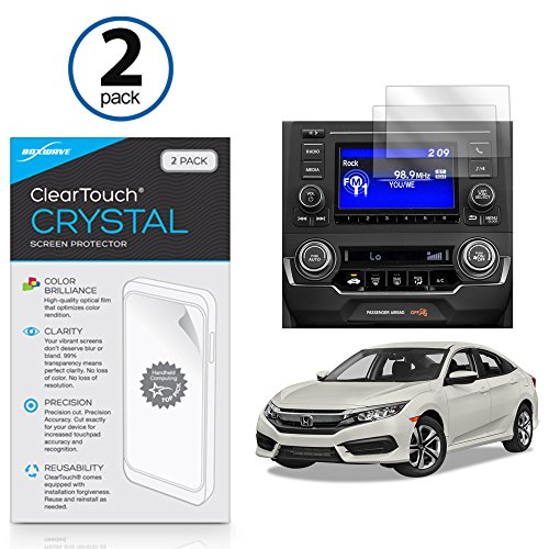 Honda 2017 Civic Hatchback (5 in) Screen Protector, BoxWave [ClearTouch Crystal (2-Pack)] HD Film Skin - Shields from Scratches for Honda 2017 Civic Hatchback (5 in)