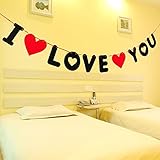 I LOVE YOU Banner, ProCIV Proposal Decoration for Courtship, Birthday, Wedding Anniversary Bridal Party