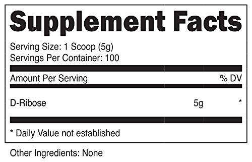 Nutricost D-Ribose Powder 500 Grams - 5000mg Per Serving, Non-GMO (500 Grams)