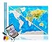 Scratch Off Map Of The World Poster with US States Outlined - Deluxe Detailed Cartography Great For Travelers - Perfect For Home Decor 32.5 x 23in