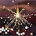 6 Silaba 3 Pack LED Decorative Starburst Fairy Hanging Copper Wire String Lights(Waterproof) with 8 Mode Dimmable Battery Operated Remote Control(Warm White).