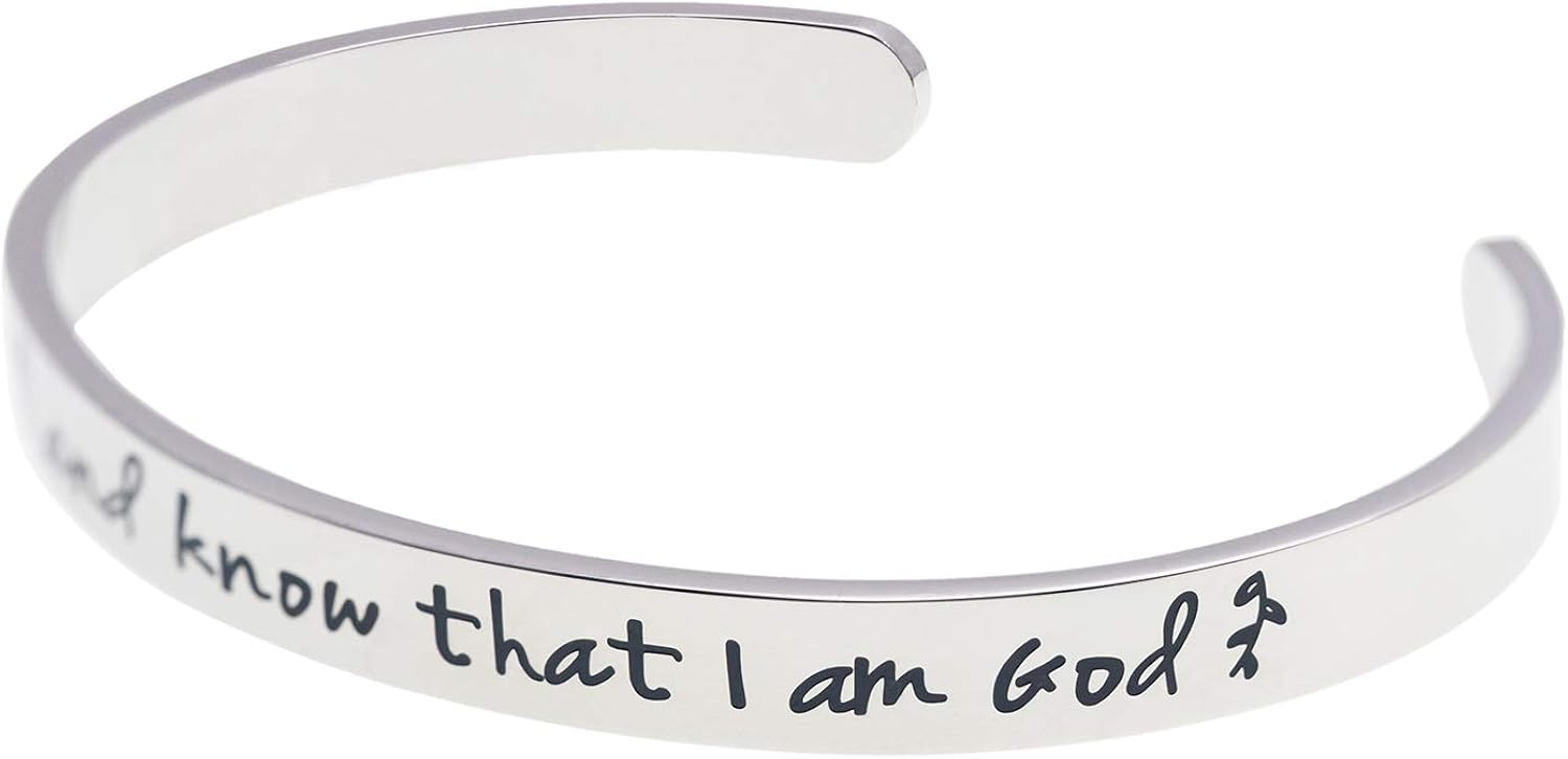 Be Still and Know That I am God Bracelet Encouragment Bracelet Stacking Religious Christian Bracelets Psalm 46:10 Bible Verse Bracelet - Image 4