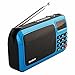 Rolton W405 Portable Mini FM Radio Speaker Music Player TF Card for PC iPod Phone with LED Display (Blue)
