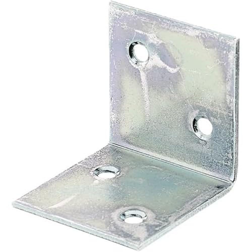 GAH-Alberts 332686 Elbow Connector Wide Galvanised 40 x 40 x 40 mm / 2 mm Thick Pack of 25 Yellow