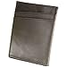 Alpine Swiss Genuine Leather Super Thin Slim Cash Strap Front Pocket Wallet