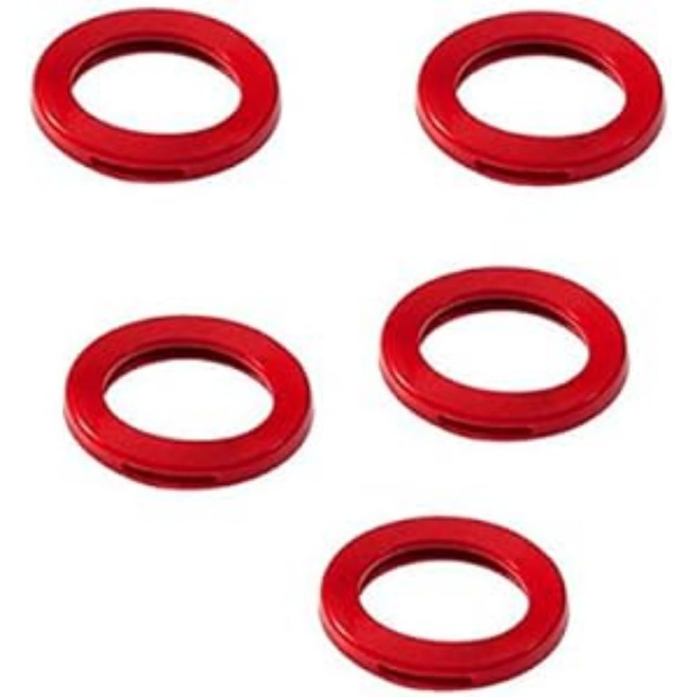 Merriway BH04007 (10 Pcs) Red Key Cap Sleeve Identifier Rings - Pack of 10 Pieces