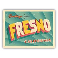 olyaprint Fresno City USA Vintage Greeting Label Vinyl Decal Bumper Sticker 5