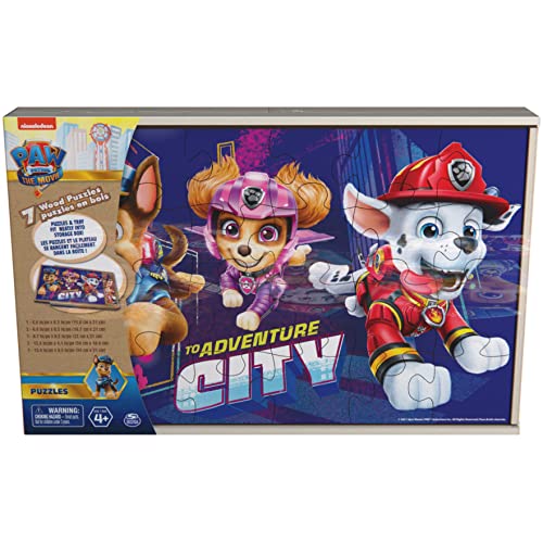 PAW Patrol: The Movie, 7 Wood Puzzles Jigsaw Bundle