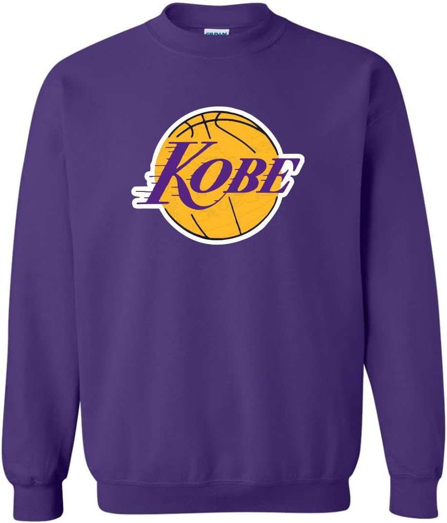 Purple Los Angeles Kobe Logo Crew Neck Sweatshirt