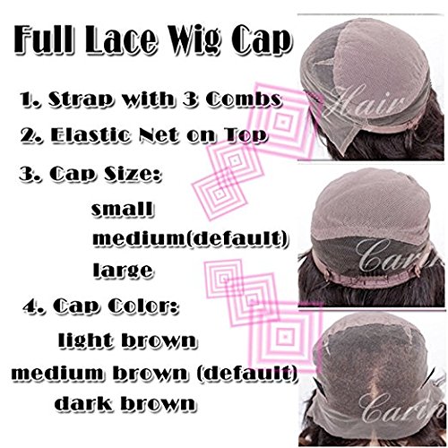 Carina Hair Virgin Remy Brazilian Hair Body Wave Hair Glueless Lace Front Wig Size:20Inch