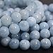 Justinstones Natural Aquamarine Gemstone 8mm Round Beads Stretch Bracelet 7 Inch Unisex