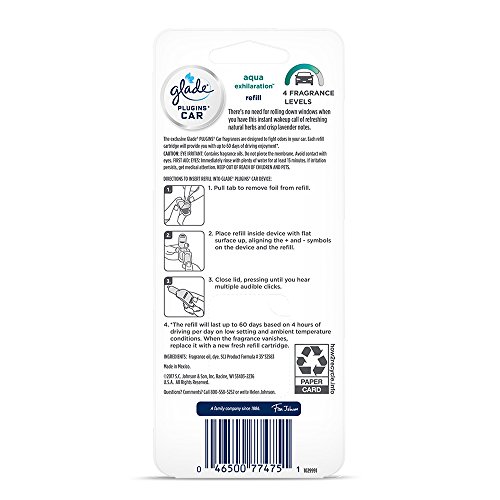 Glade PlugIns Car Air Freshener Refill, Aqua Exhilaration, 0.11 fl oz Pricepulse