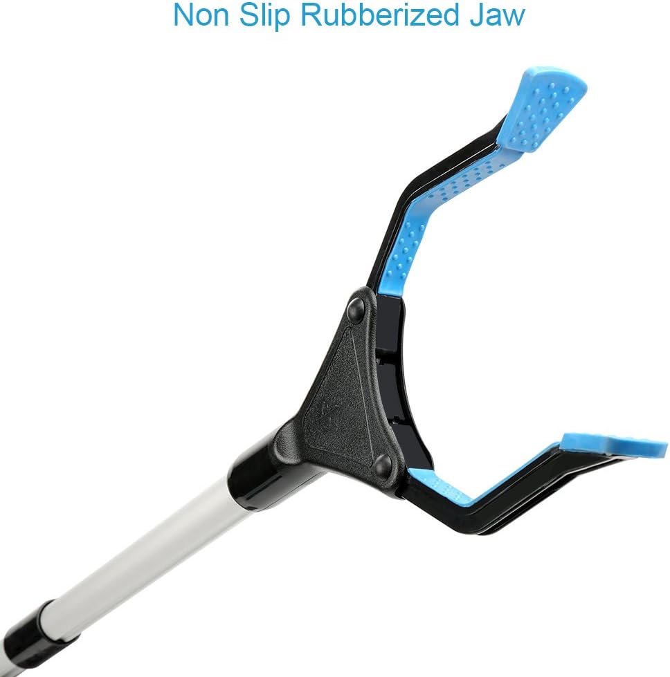 Reacher Grabber Tool, 32" Foldable Grabber Reacher for Elderly, Lightweight Extra Long Handy Trash Claw Grabber, Reaching Assist Tool for Trash Pick Up, Nabber, Litter Picker, Arm Extension (Blue): Health & Personal Care