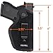 Creatrill Suede Leather Inside The Waistband Holster | Fits M&P Shield 9mm, .40, .45 Auto / Glock 26 27 29 30 33 42 43 / Ruger LC9 / Springfield XD & Similar Pistols | Gun Concealed Carry IWB Holster