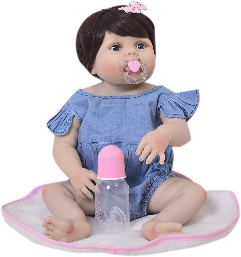 Prezzo Crrs Reborn Baby Dolls, Realistico Fatto a Mano Reborn Doll Toy La Bambola in Silicone Pieno può Entrare in Acqua, Il miglior Regalo per Il Compleanno dei Bambini, 57cm / 23inch Offerte