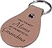 Only the Best Moms Get Promoted to Grandma Leather Key Chain - Great Gift for Mothers's Day Birthday or for Mom Grandma Wife