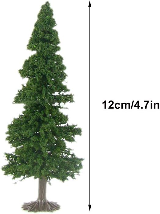 Overwell 10pcs Model Trees Miniature Trees 2 8 Inchi ˆ7cmi Model Tree With Base Train Trees Railroad Scenery Cedar Tree Architecture Trees For Diy Scenery Landscape Garden Outdoors Outdoor Plants