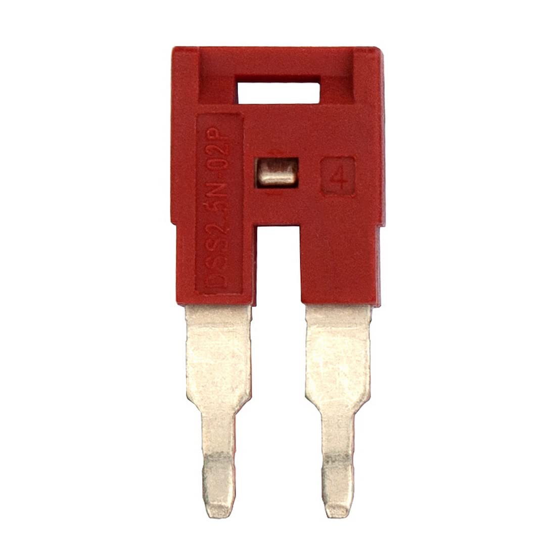 Dinkle DSS2.5N-02P DIN Rail Terminal Block Press-Fit Jumper DK2.5N Two Pole, Pack of 50