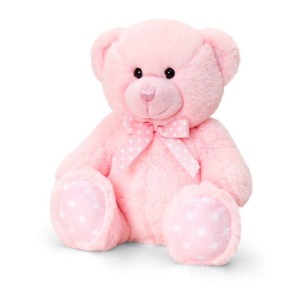 Keel Toys 25cm Baby Spotty Bear- Pink
