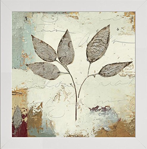 Frame Company Watson Range Silver Leaves III by Mark Wiens, Frame - 5 x 5 Inches, White