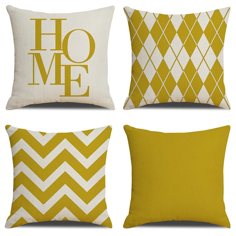 CLVEDU 4Pack Pillow Covers 18x18In Throw Pillow Case Cushion Covers Colorful Printed Throw Pillow Covers, Pillow Case Cushion for Home Couch Sofa Decorative, Gifts 45x45cm(Style44) — image 1