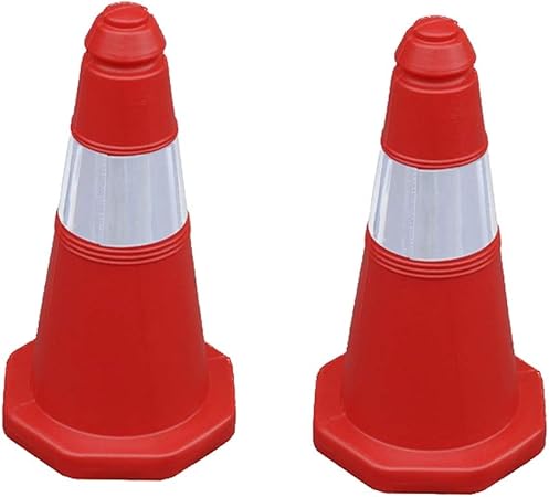 Xuanlan Cono Di Traffico Multifunzionale Coni Di Sicurezza Riflettenti In Altezza Avviso Cono Stradale In Plastica Riflettente Sicurezza Color 2 Packs Dimensione 50cm Amazon It Casa E Cucina