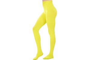 HeyUU Women's 80 Denier Soft Opaque Tights, High Waist Solid Color Footed Pantyhose 20+ Colors