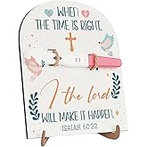 JHFDTY Christian Baby Announcement for Dad Grandparents Family Surprise Pregnancy Announcement Ideas Baby Reveal for Husband Pregnancy Test Announcement Keepsake Wooden Sign