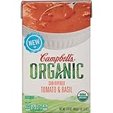 Campbell's Organic Soup, Sun-Ripened Tomato & Basil, 17 Ounce (Pack of 8)
