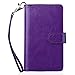 Galaxy S6 Edge Case, ULAK 9 cards Slot Slim PU Leather Wallet Flip Protector Cover with ID & Credit Card Pockets for Samsung Galaxy S6 Edge (Purple) Will not Fit S6 Edge Plus
