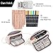 EASTHILL Large Capacity Pencil Case Pen Bag Pouch Holder Multi-Slot School Supplies for Middle High School Office College Teen Girl Adult Simple Storage Big Plaid