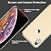 iPhone Xs Max Case,RORSOU Clear Hard 9H Tempered Glass Back Cover [Anti-Scratch] + Soft TPU Bumper [Slim Thin] Premium Hybrid Protective Case for Apple iPhone Xs Max 6.5 Inch (2018) - Crystal Clear