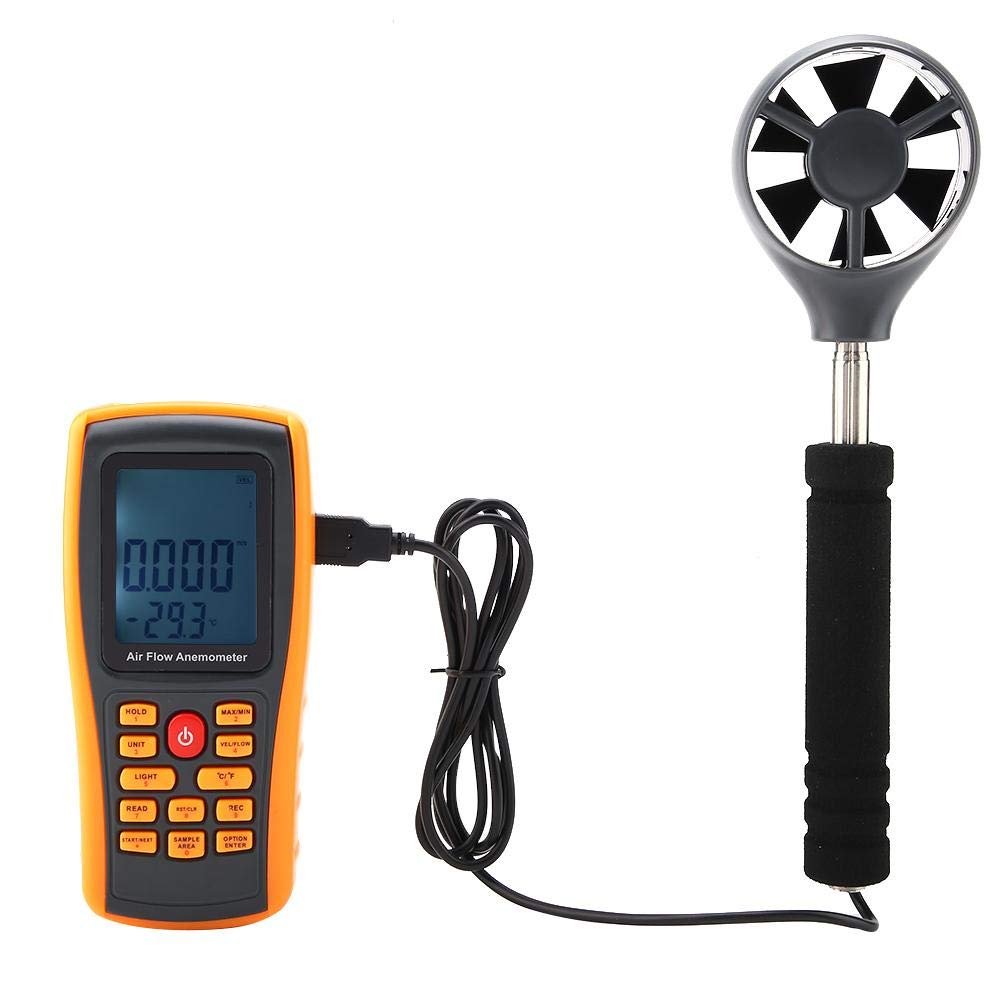 Akozon Digital Anemometer GM8902+ LCD Display Air Flow Wind Speed Scale